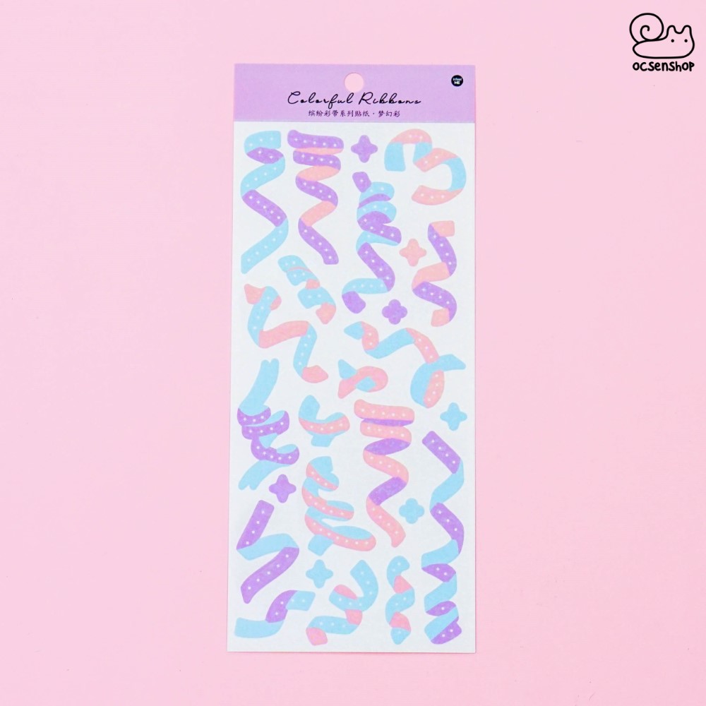 Sticker Colorful Ribbons (1 tấm)