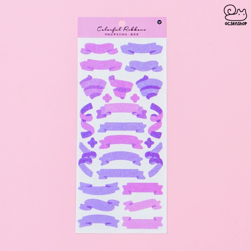 Sticker Colorful Ribbons (1 tấm)