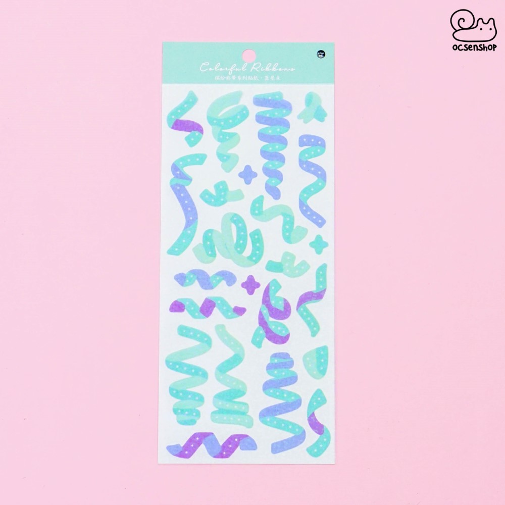 Sticker Colorful Ribbons (1 tấm)
