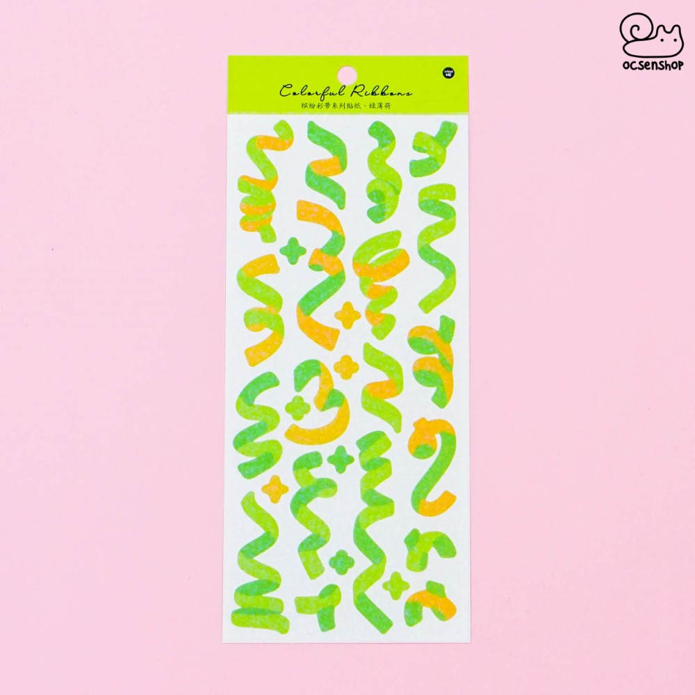 Sticker Colorful Ribbons (1 tấm)