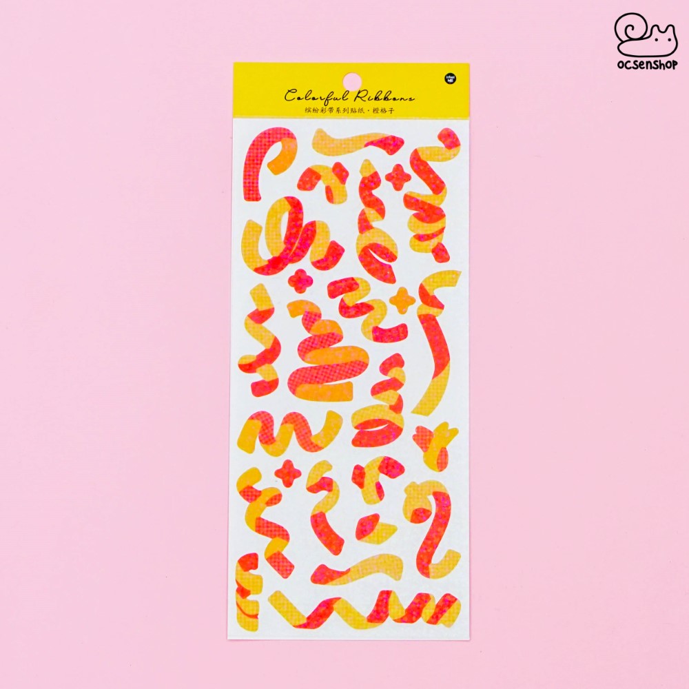 Sticker Colorful Ribbons (1 tấm)
