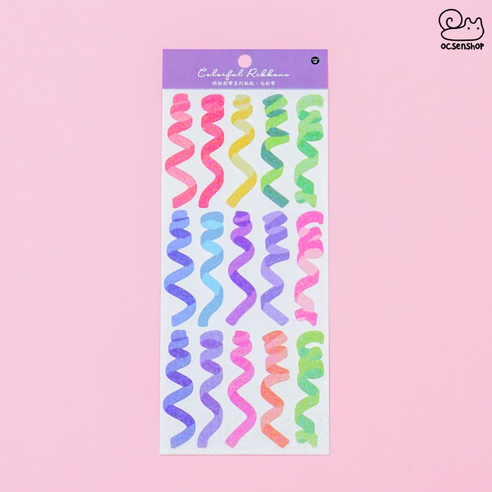 Sticker Colorful Ribbons (1 tấm)