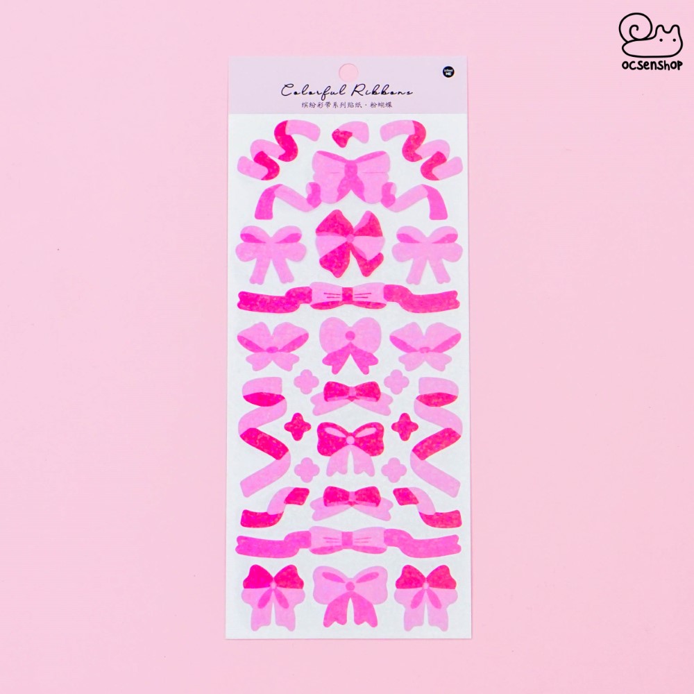 Sticker Colorful Ribbons (1 tấm)