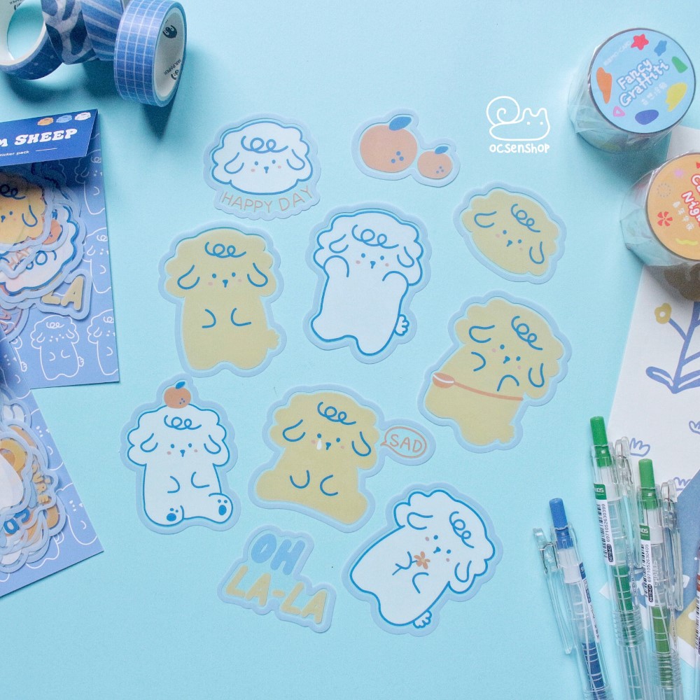 Sticker gói xanh động vật