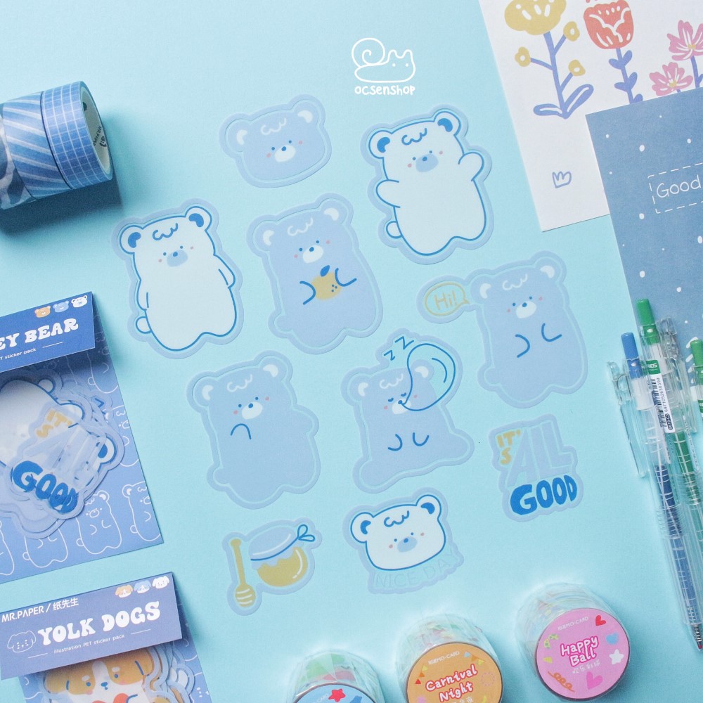 Sticker gói xanh động vật