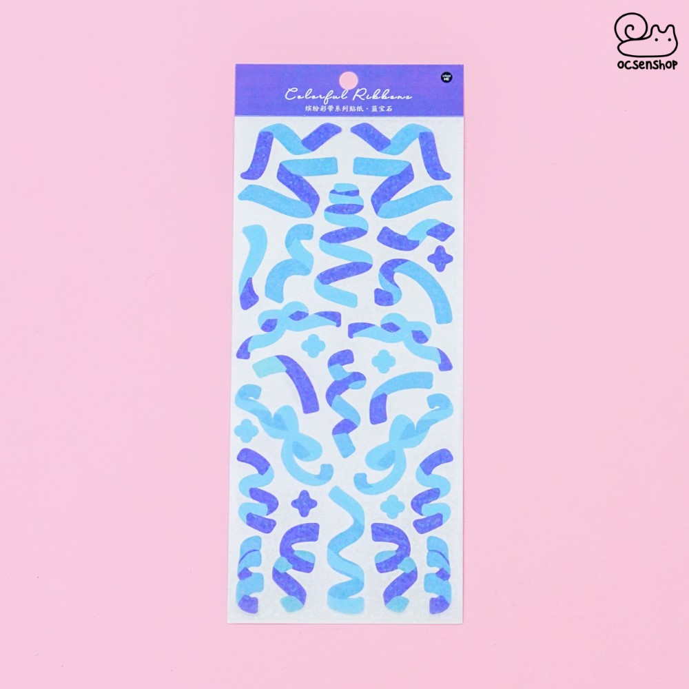 Sticker Colorful Ribbons (1 tấm)