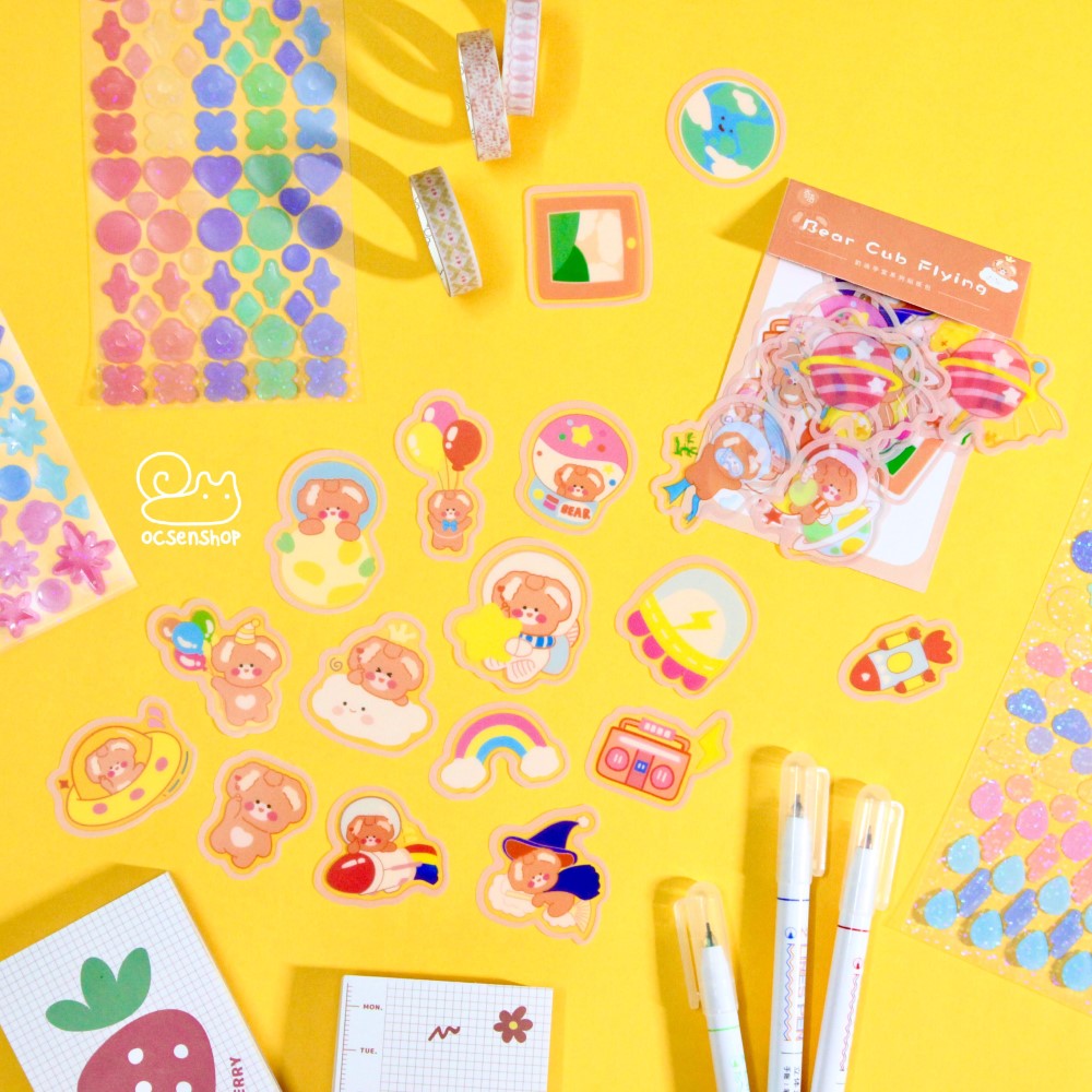 Sticker gói động vật viền màu
