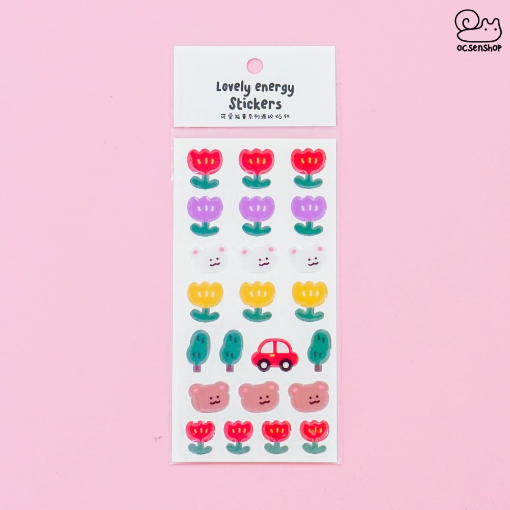Sticker nổi Lovely energy (1 tấm)