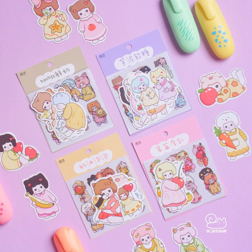 Sticker gói Bé gái cosplay