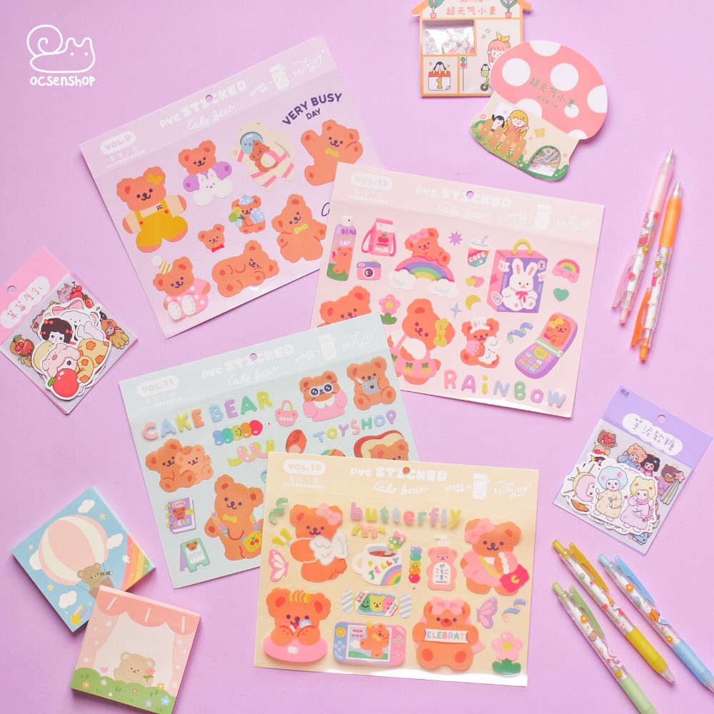 Sticker bảng to Cake bear (1 tấm)