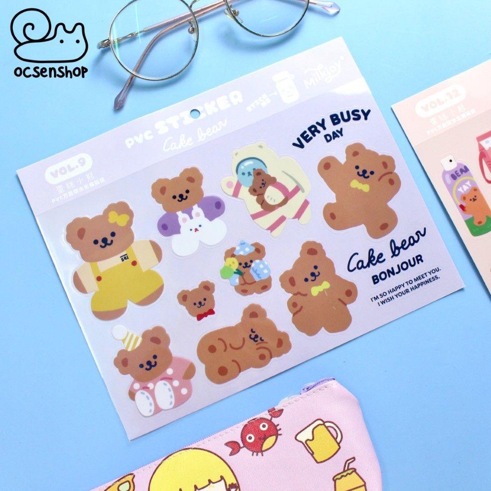 Sticker bảng to Cake bear (1 tấm)