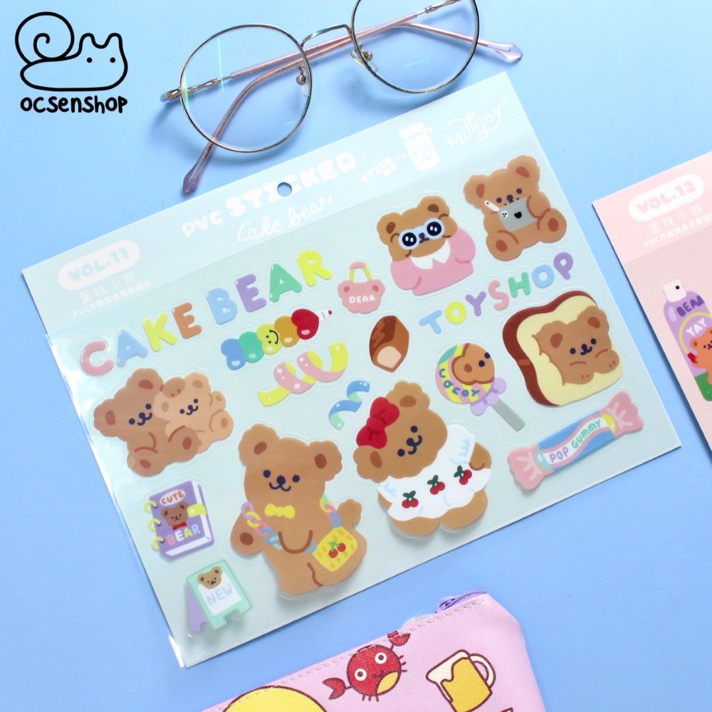 Sticker bảng to Cake bear (1 tấm)
