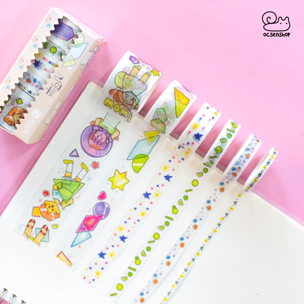 Set washitape Unicorn Deer (6 cuộn)