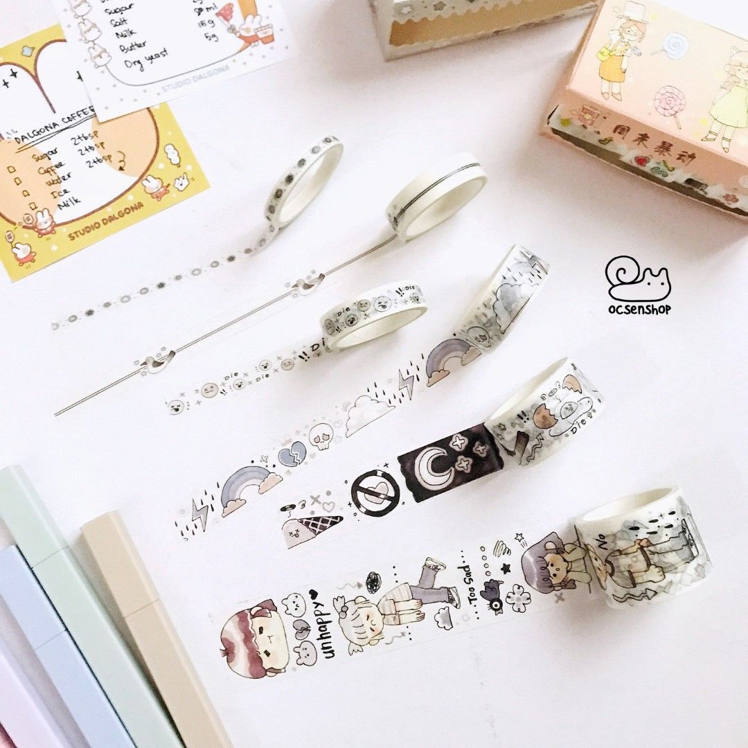 Set washitape Unicorn Deer (6 cuộn)