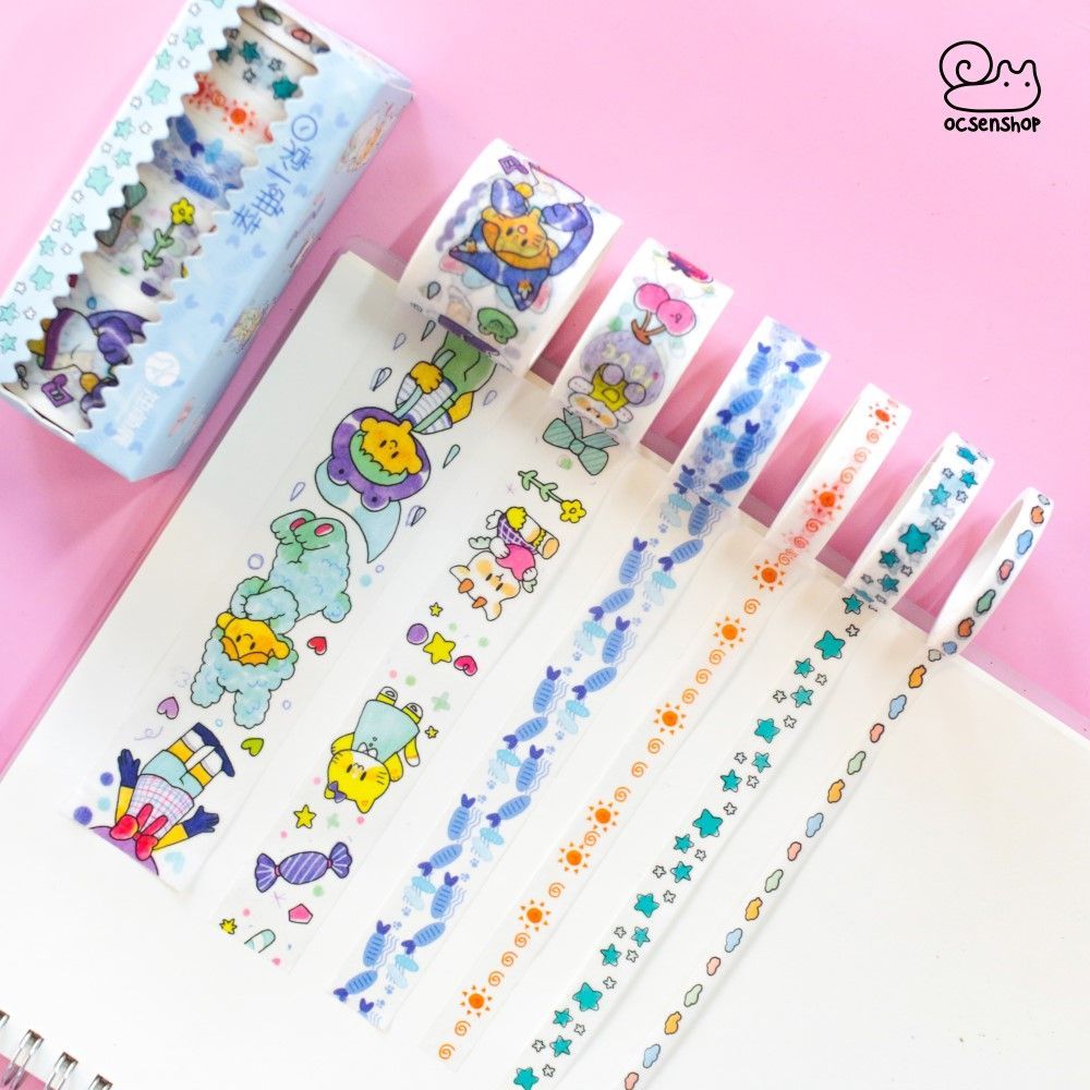 Set washitape Unicorn Deer (6 cuộn)