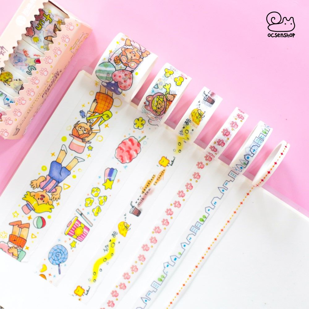 Set washitape Unicorn Deer (6 cuộn)