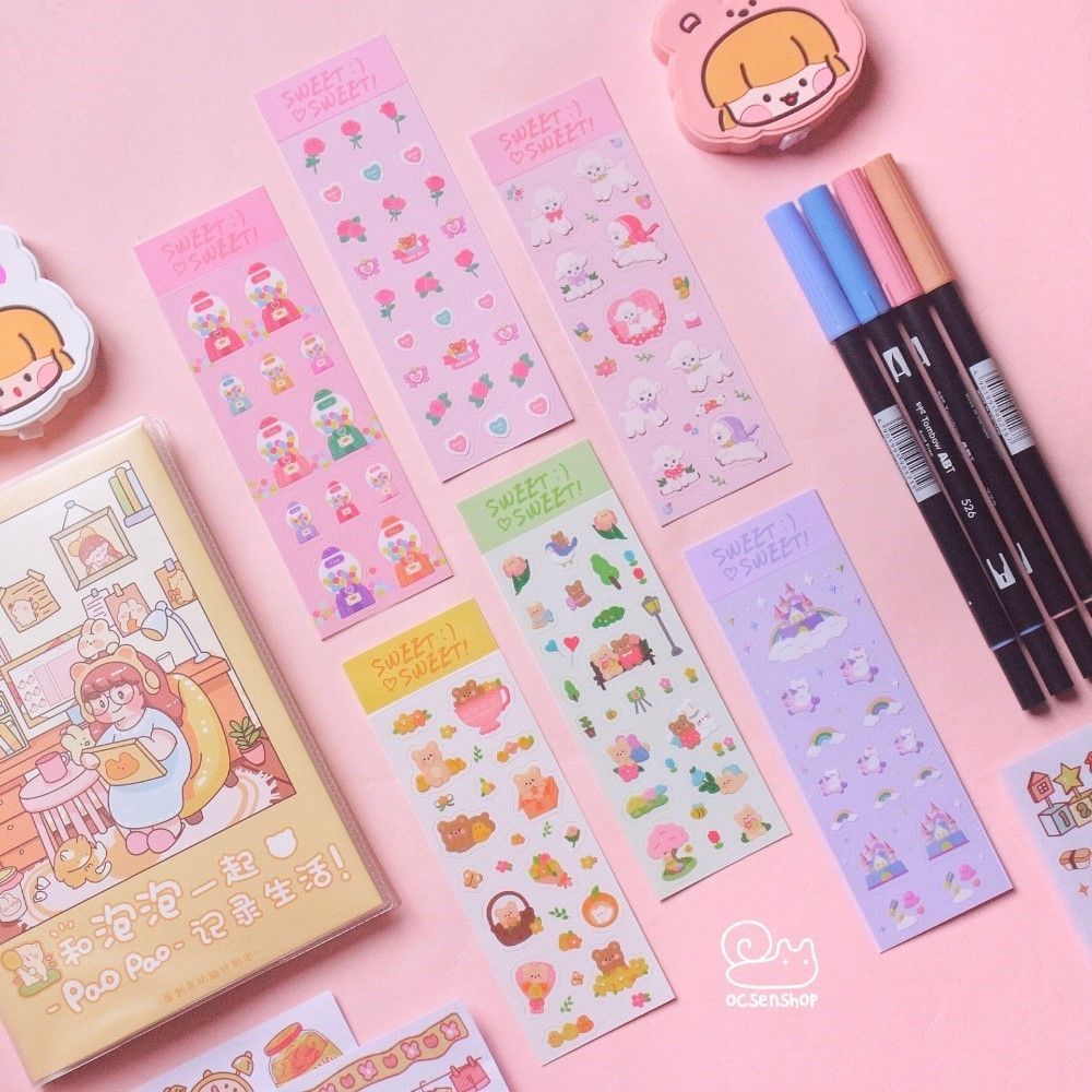 Sticker bảng nhỡ Sweet (1 tấm)