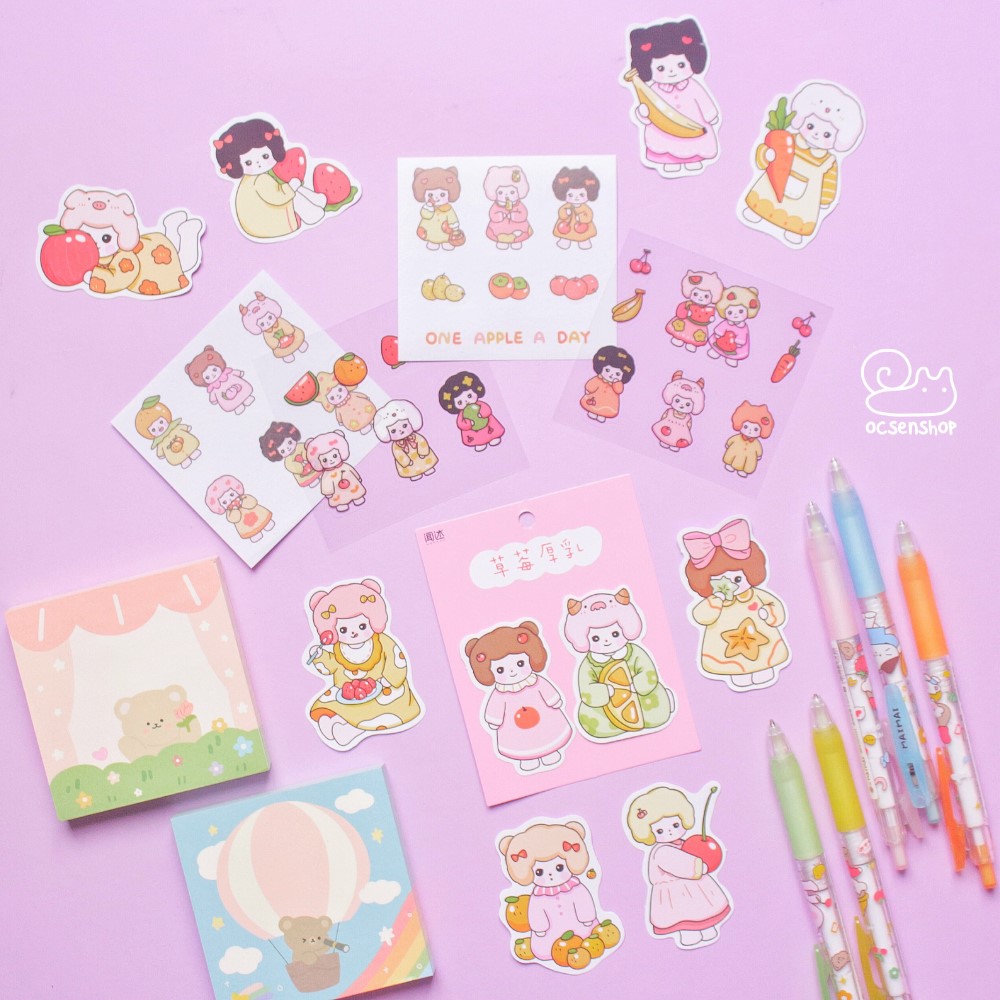 Sticker gói Bé gái cosplay