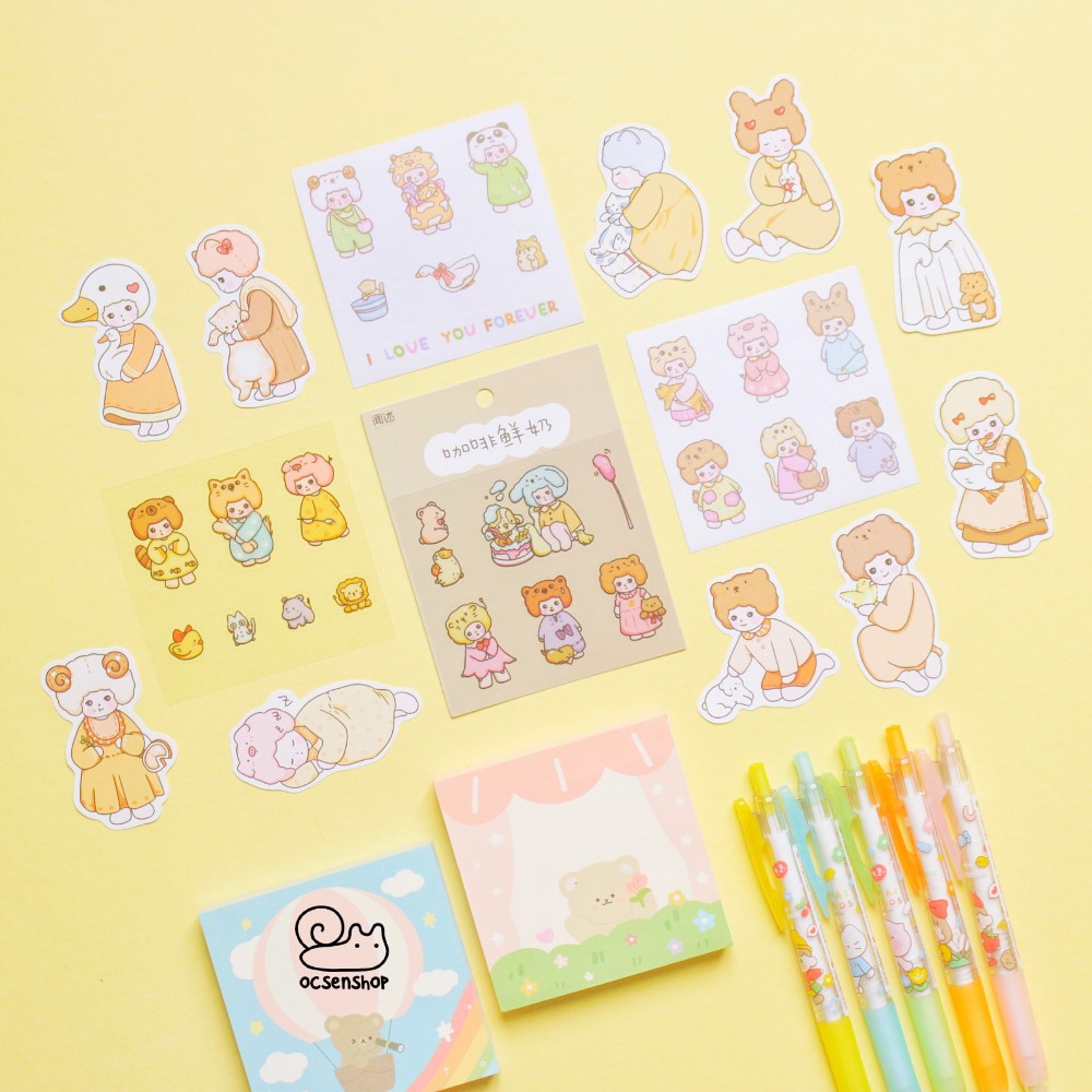 Sticker gói Bé gái cosplay