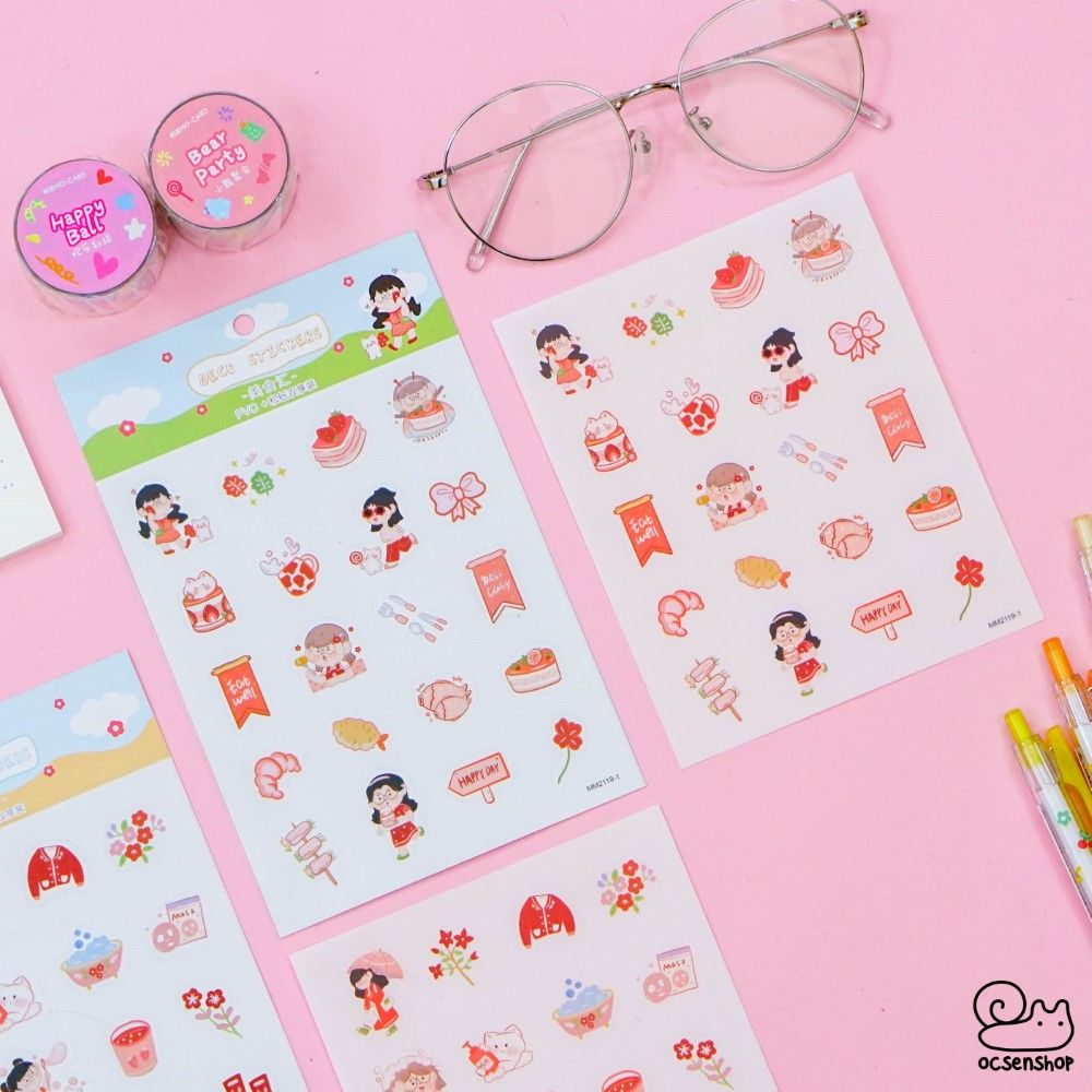 Deco stickers Bé gái (2 tấm)