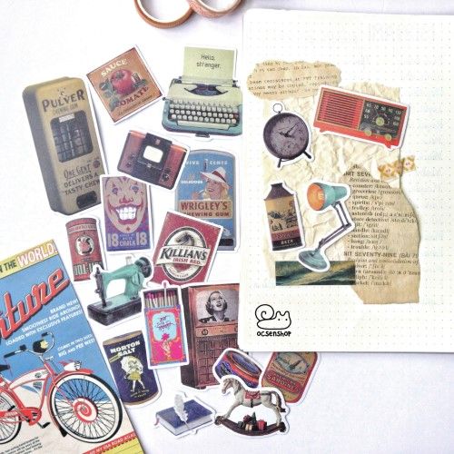 Sticker gói vintage