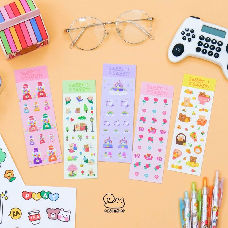 Sticker bảng nhỡ Sweet (1 tấm)