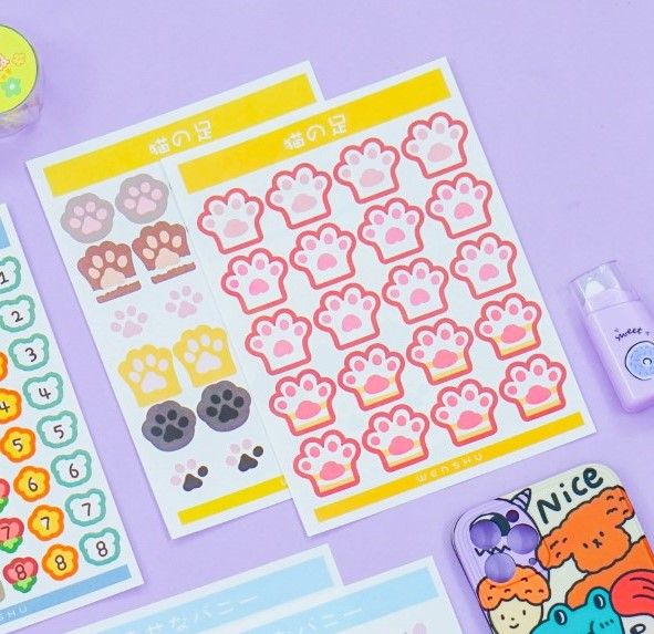 Set cute deco sticker (2 tấm)