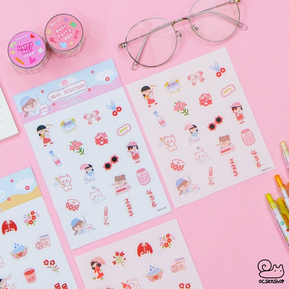 Deco stickers Bé gái (2 tấm)