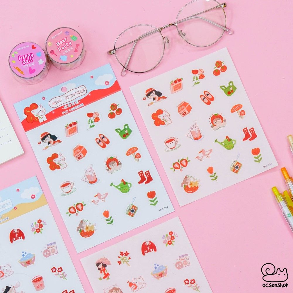 Deco stickers Bé gái (2 tấm)