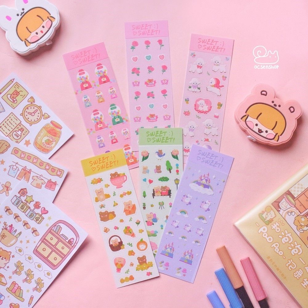 Sticker bảng nhỡ Sweet (1 tấm)