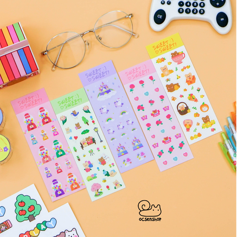 Sticker bảng nhỡ Sweet (1 tấm)
