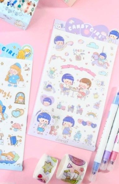 Set sticker Candy girl (4 tấm)