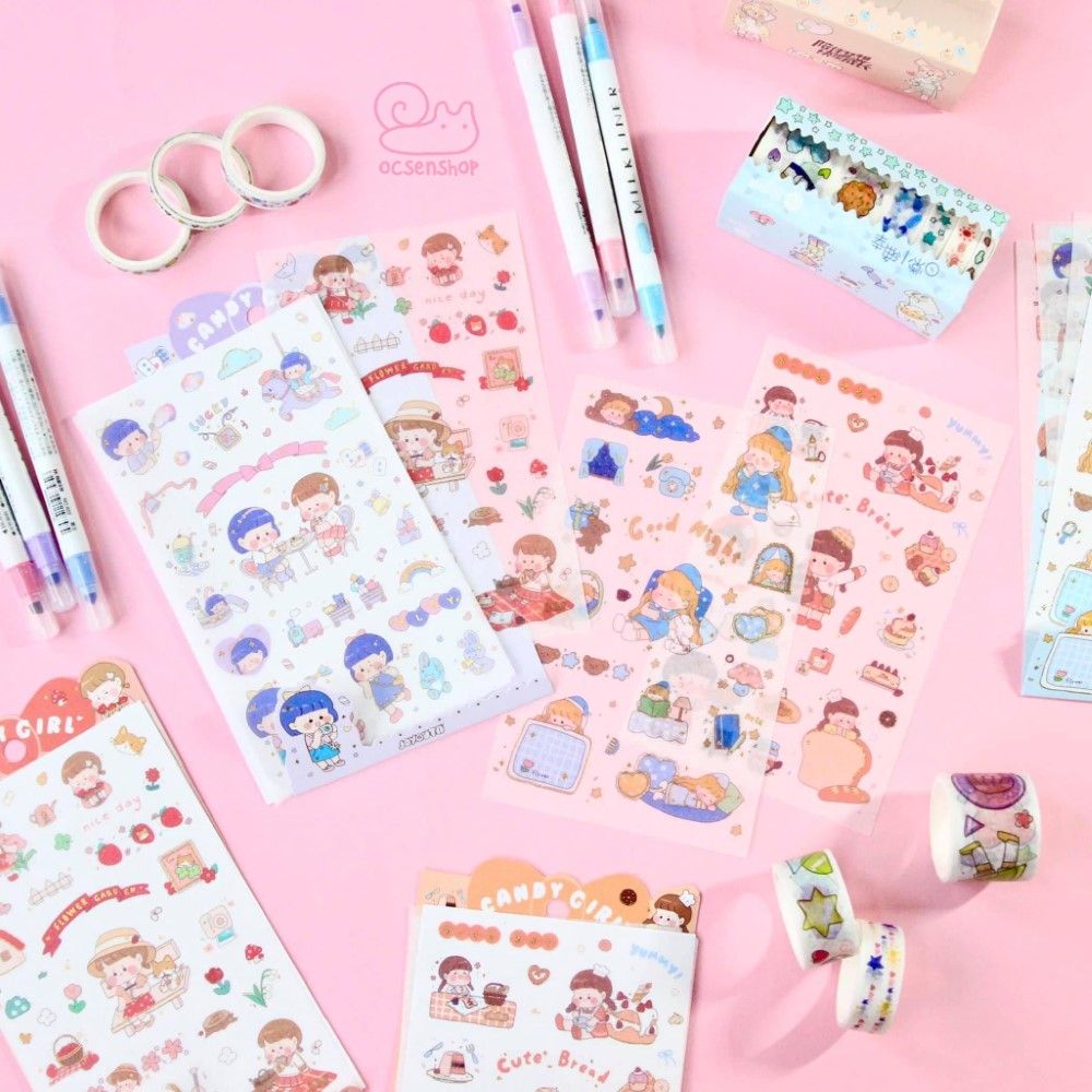 Set sticker Candy girl (4 tấm)