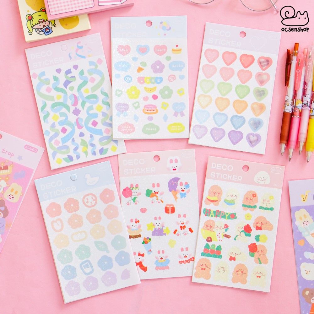 Set deco sticker Agugu (2 tấm)