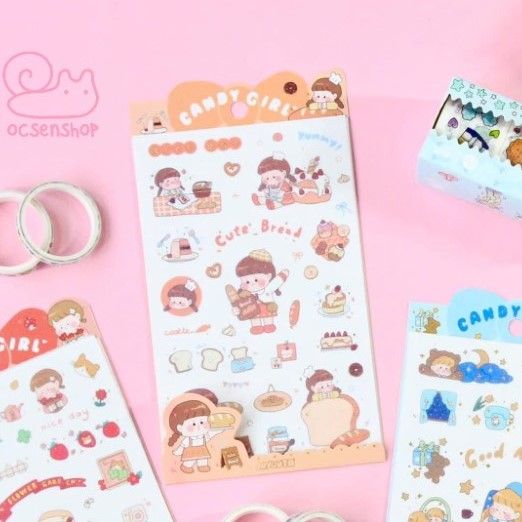 Set sticker Candy girl (4 tấm)