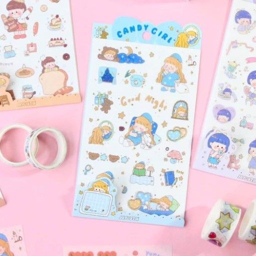 Set sticker Candy girl (4 tấm)