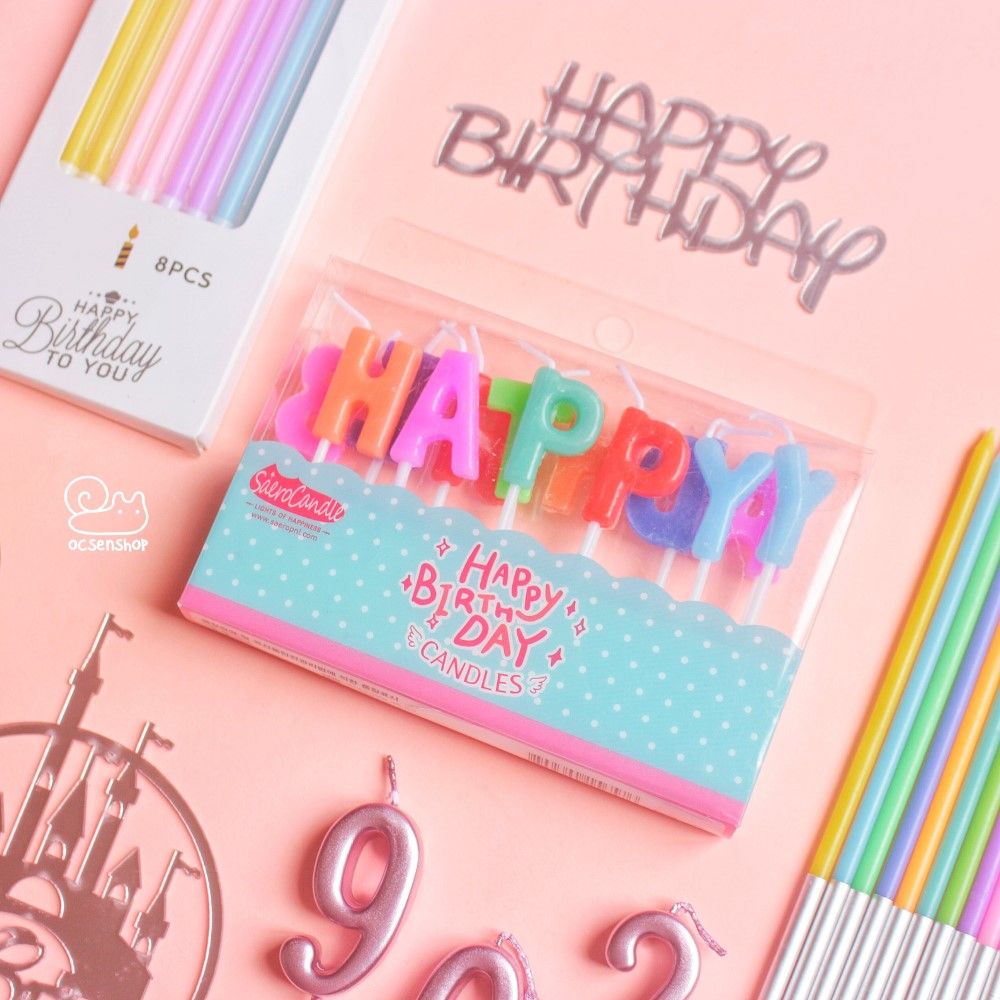 Set nến chữ Happy birthday