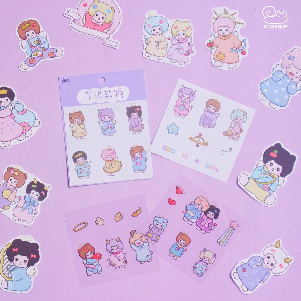 Sticker gói Bé gái cosplay
