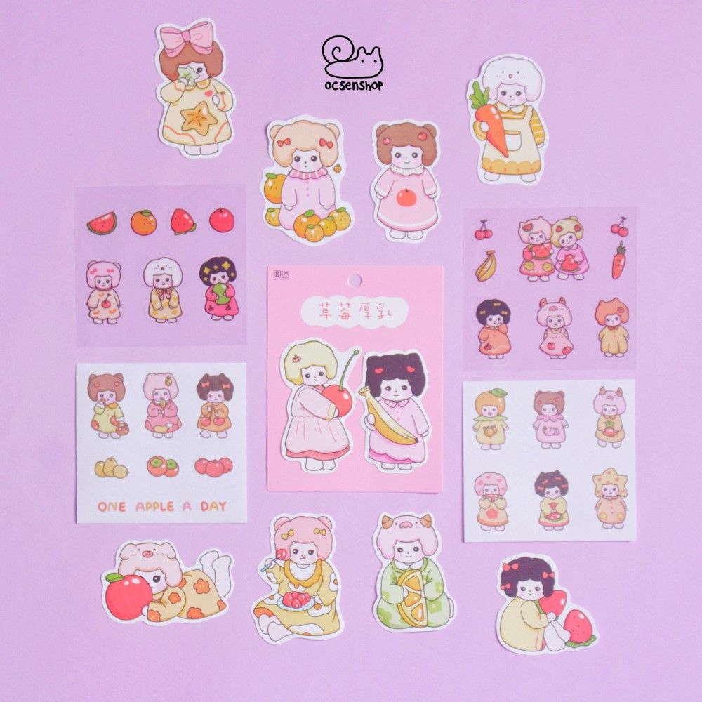Sticker gói Bé gái cosplay