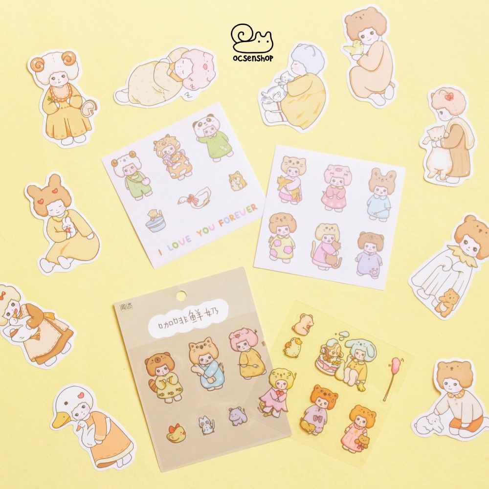 Sticker gói Bé gái cosplay