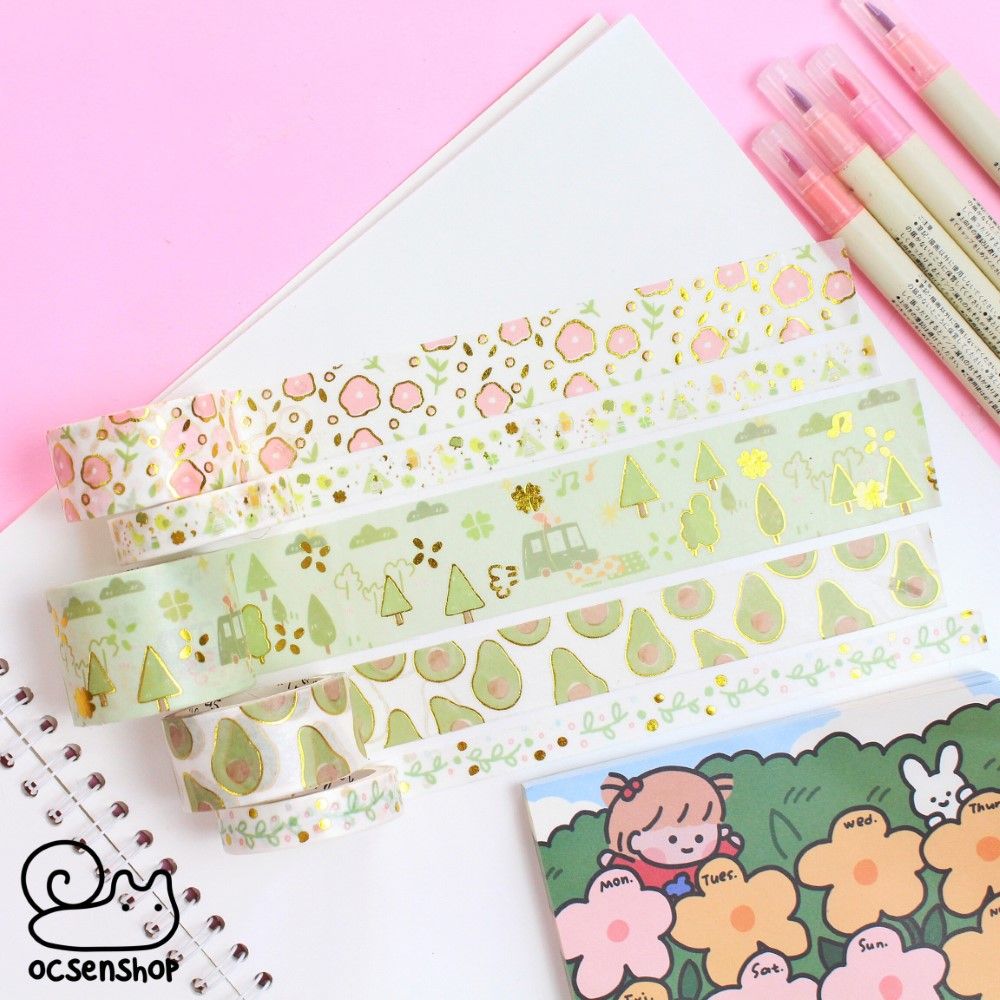 Set washitape Lianyu (5 cuộn)