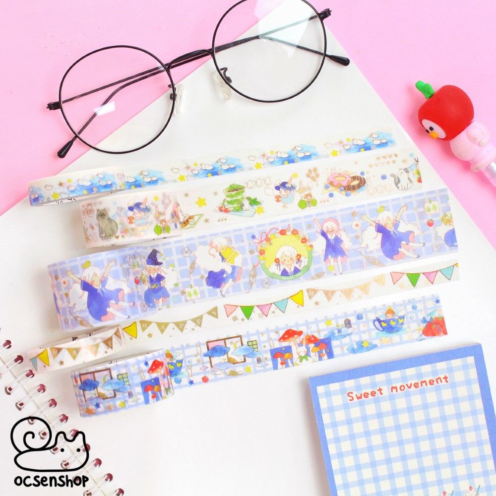 Set washitape Lianyu (5 cuộn)