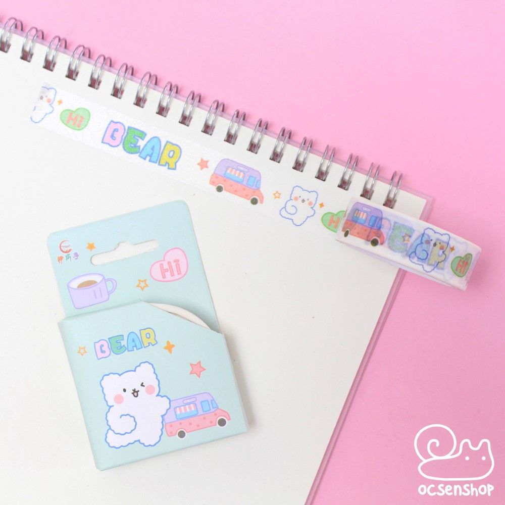 Hộp washitape Bear - 1,5cm