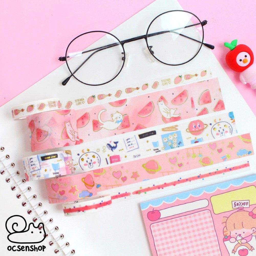 Set washitape Lianyu (5 cuộn)