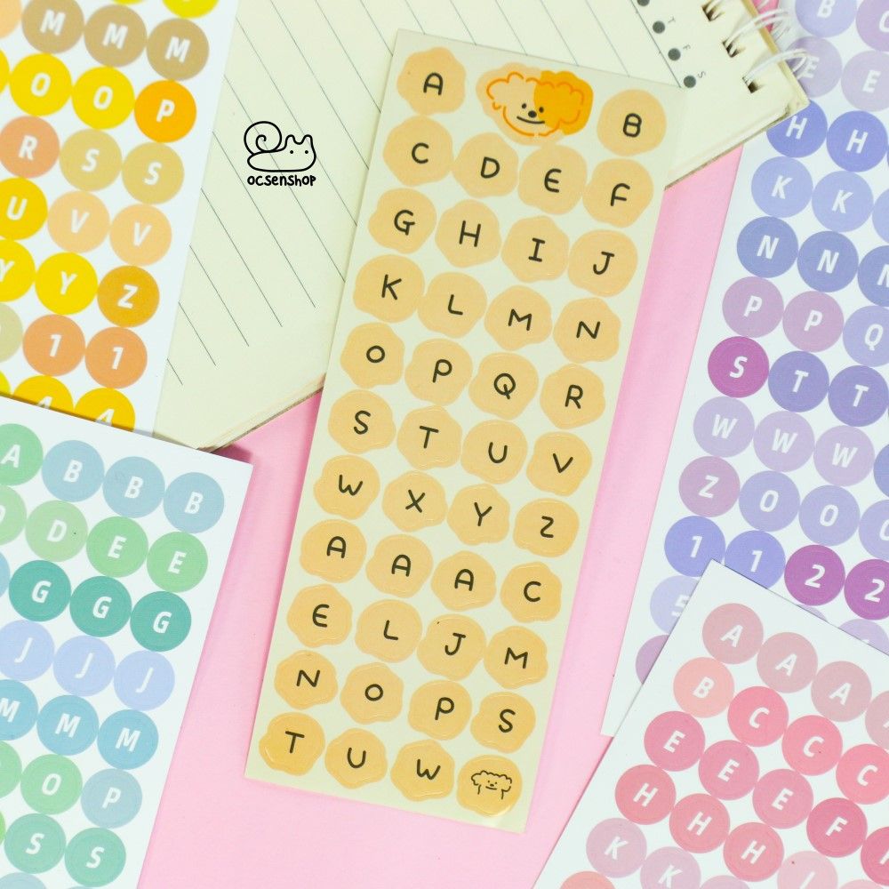 Alphabet sticker Poodle (1 tấm)