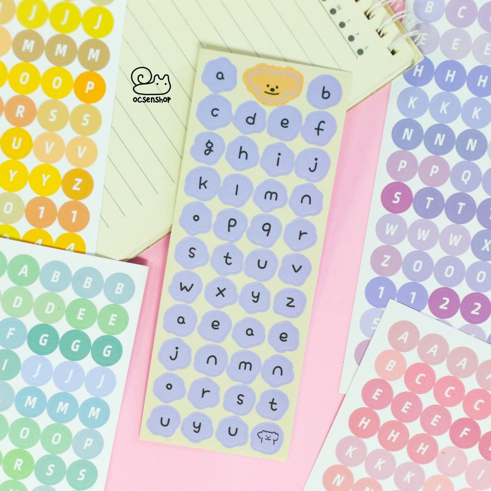 Alphabet sticker Poodle (1 tấm)