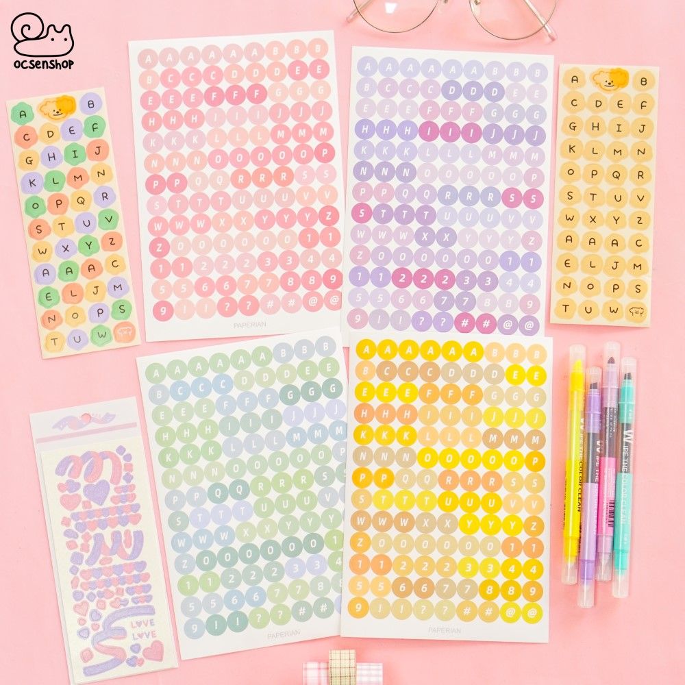 Alphabet sticker Paperian (1 tấm)