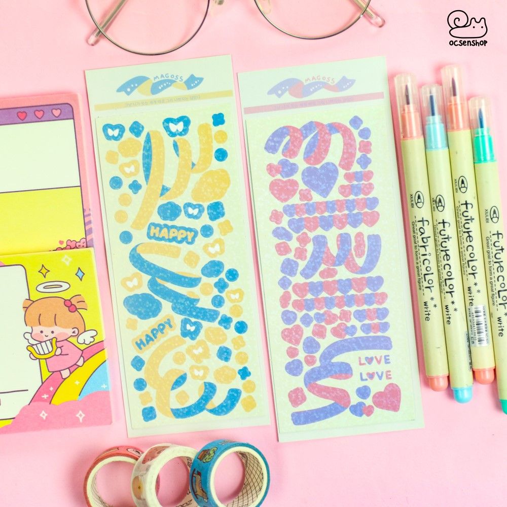 Sticker bảng nhỡ hologram Magoss (1 tấm)