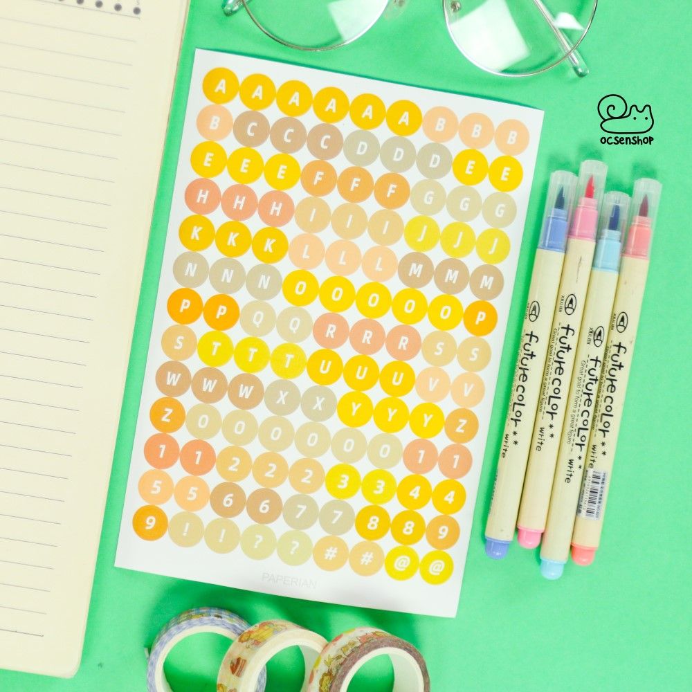 Alphabet sticker Paperian (1 tấm)