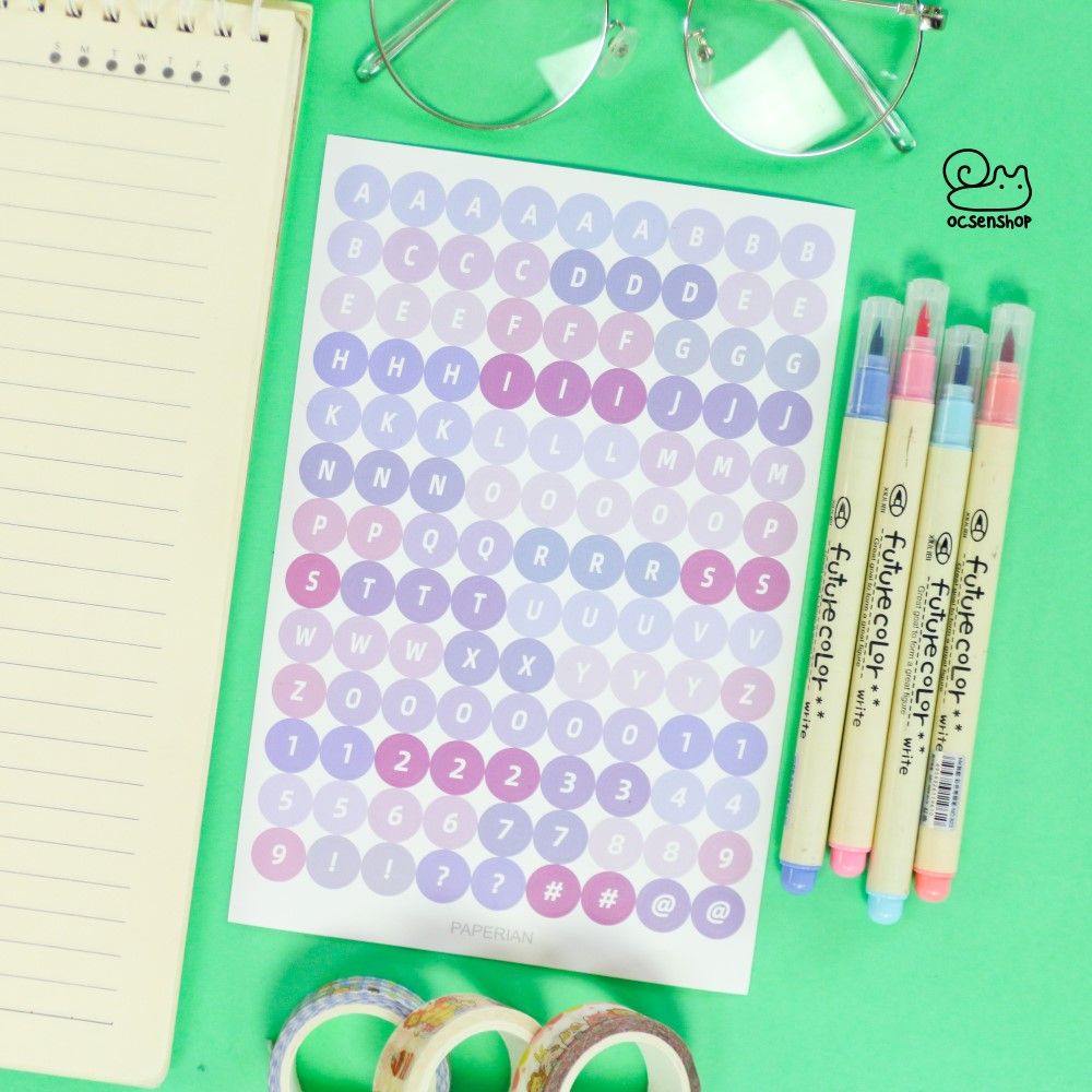 Alphabet sticker Paperian (1 tấm)